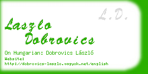 laszlo dobrovics business card