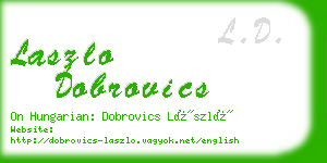 laszlo dobrovics business card